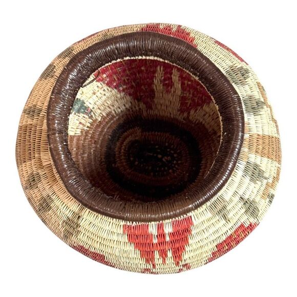 Wounaan Embera Extra Fine Tight Vibrant Butterfly Weaved Basket Rare Rain Forest - Picture 4 of 6